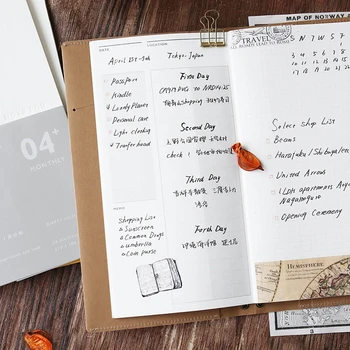 

7 Designs Traveler's Notebook Planner Refilll Replace Inner DIY Journal Diary Notepads Office Business Notebook Weekly Plan