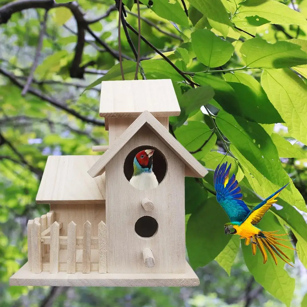 DIY птичья клетка-гнездо вилла птичий домик Кормление открытый висячий разведение дом домашнее украшение товары для домашних животных