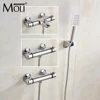 Wall Mounted Chrome Thermostatic Shower Mixer Thermostatic Faucet Shower Taps Automatic Temperature Control Water Valve ML0855 ► Photo 1/6