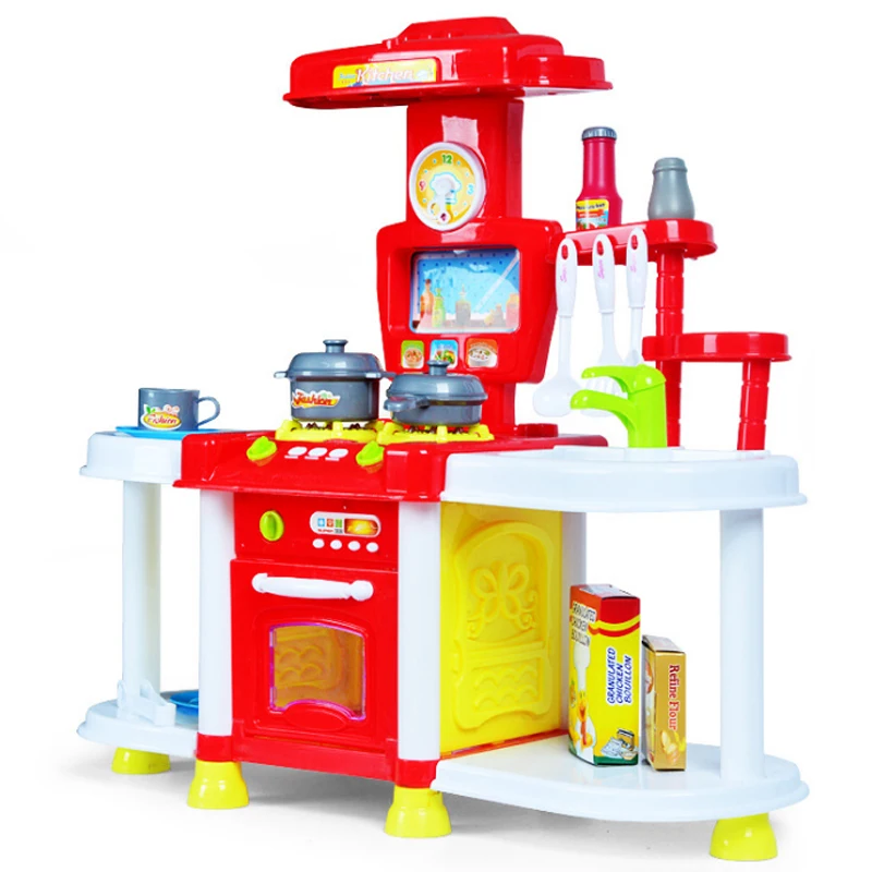 Новинка, миниатюрная кухня, пластиковая игрушка для ролевых игр, детские игрушки с светильник, детский кухонный набор для приготовления пищи, игрушки для девочек, игры D9