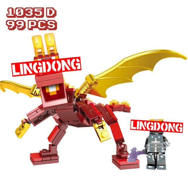 1 set Mine Dragon Figures Building Block Compatible Legoing City