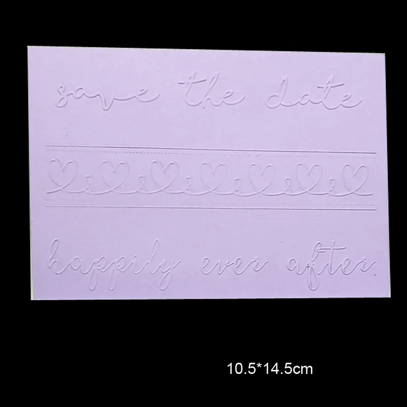 Heart Happy Word Embossing Folder 01
