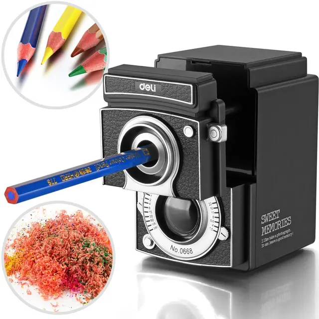Manual Pencil Sharpener, Mechanical Sharpener Ideal For Colored Pencils (Drawing, Coloring