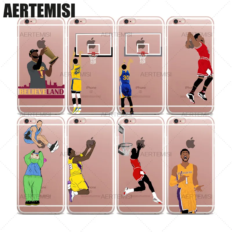 

Agrotera Michael Jordan Paul George James Harden Clear TPU Case Cover for iPhone 5 5s SE 6 6s 7 8 Plus X XS Max XR