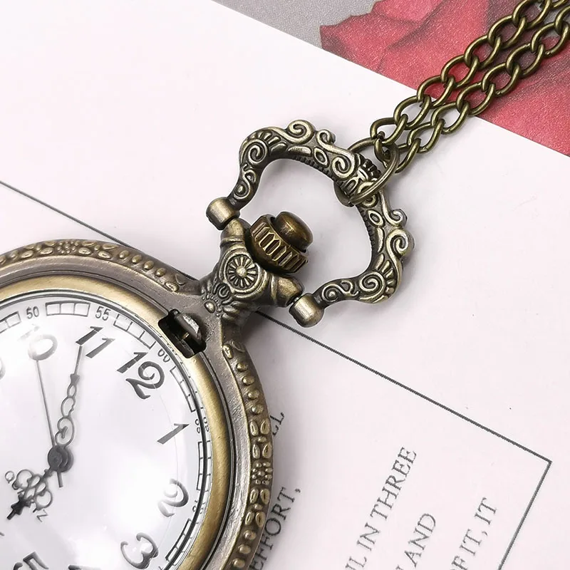 Ретро кролик карманные часы Винтажные Колье в старинном стиле брелок цепь сплав кварцевые свитер цепь для мужчин женщин CF1087