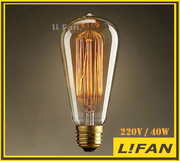 Винтаж Эдисон лампы E27/E14 110 V/220 V подвесной светильник в стиле ретро 40 Вт/60 Вт Винтаж светильник Эдисона лампа накаливания светильник лампа накаливания Эдисона c - Цвет: TB77 40W 220V