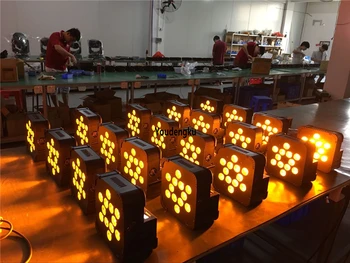 

12 pieces 12x18w RGBWA UV 6in1 led Par Can wireless power and wireless DMX uplighting