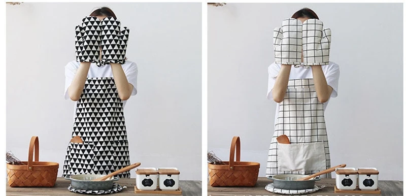 Unibird креативные хлопковые кухонные прихватки для духовки+ фартуки Бытовая Чистка для женщин изоляционные рукавицы Mircrowave перчатки инструмент для приготовления пищи