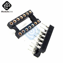 10 шт. 14Pin DIP SIP круглые IC Разъемы-адаптеры Тип припоя позолоченный обработанный