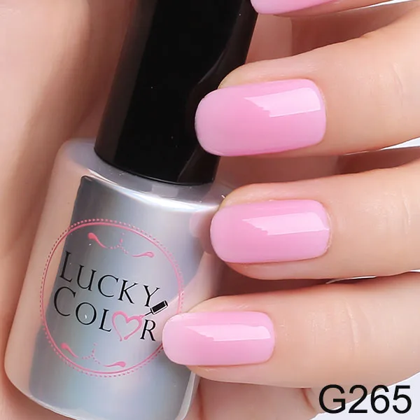 Lucky color Nude УФ гель лак для ногтей розовый долговечный замачиваемый светодиодный лак для маникюра красоты DIY гель лак для ногтей Инструменты 9 цветов 10 мл - Цвет: G265