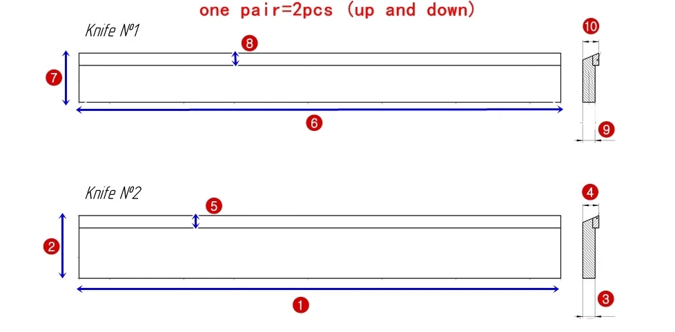 knife without hole - 