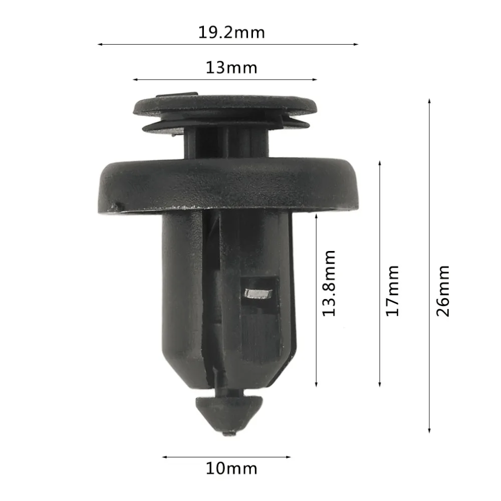 

20pcs 11313 10MM Plastic Car Trim Card Panel Fixed Clamp Vehicle Door Bumper Fastener Buckle for Honda Civic for Accord Eighth
