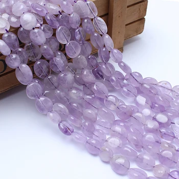 

Natural Stone Beads 8-10mm Irregular Light Amethyst Purple Crystal Stone Beads For Jewelry Making Bracelet Necklace 15inches
