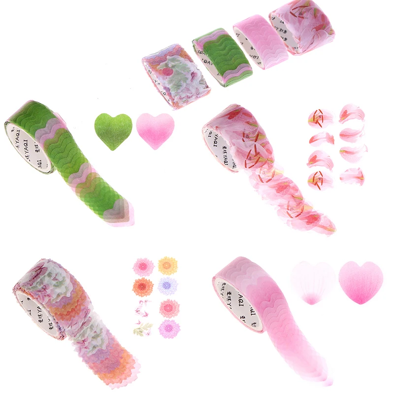 

200Pcs/Roll Beautiful Fresh Marigold Clover Stamp Decoration DIY Diary Scrapbooking Masking Tape Stickers Stationary