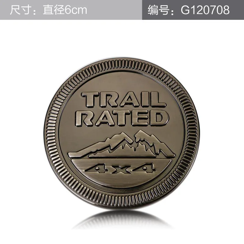 Круглый TRAIL Номинальный 4X4 1941 эмблема значок хром металл цинк установка автомобиля Стайлинг внешний декор кузова для JEEP Wrangler Компас - Цвет: gun