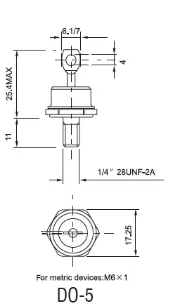 Управления выпрямителя трубки: 70HF80 70HFR80/70HF120 70HFR120/70HF160 70HFR160/70HF(R) 70A 200 В-1600 В