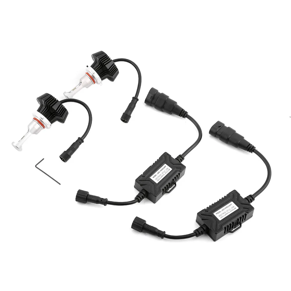 

1Pair C8 H10 Car LED Headlamp Bulb Head lights Replace Xenon Headlights 8000lm 9V-36V 80W 6000K White LED Light
