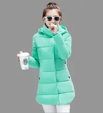 Latest Winter Fashion Women Down jacket Hooded Thickening Super warm Medium long Coat Long sleeve Slim Big yards Parkas NZ246