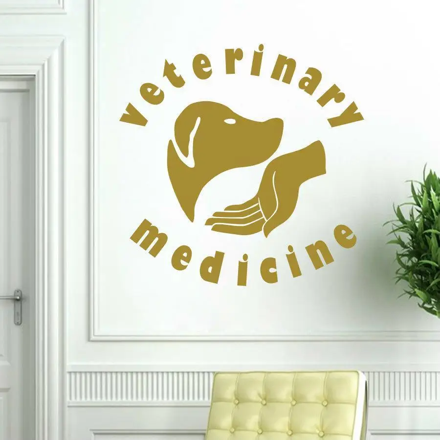 Pet Veterinary Wall Stickers Dog Medicine Pet Hospital Salon Decal