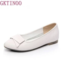 Модные женские туфли на плоской подошве с острым носком; сезон весна-осень; туфли на плоской мягкой подошве; повседневные туфли из натуральной кожи на плоской подошве; большие размеры 34-43