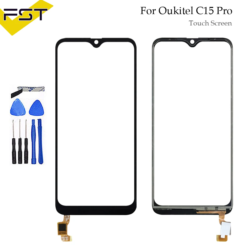 

6.09''Touch Glass Panel For Oukitel C15 Pro Touch Screen Digitizer Sensor Front Outer Glass Lens Without LCD+ Tools