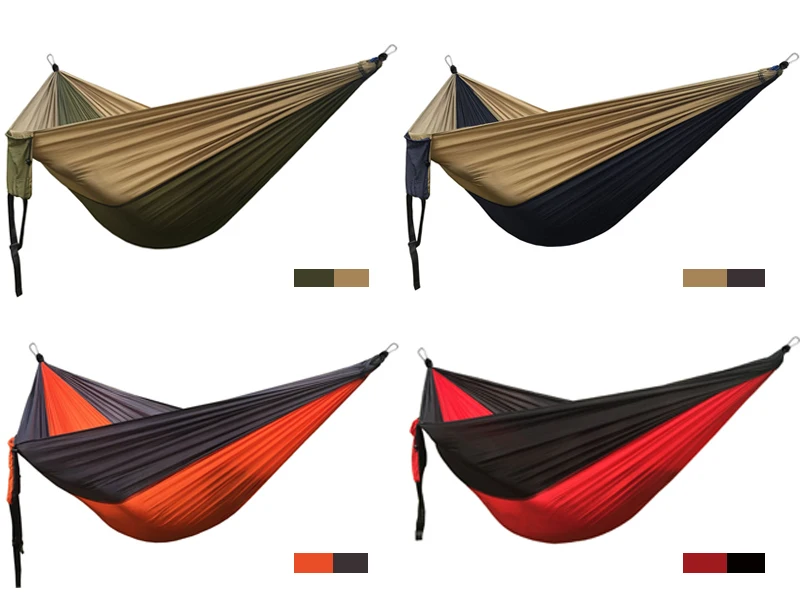 2019 Портативный парашют гамаки для 2 человек спальный кровать Открытый отдых качели сверхлегкий дизайн 260*140 см
