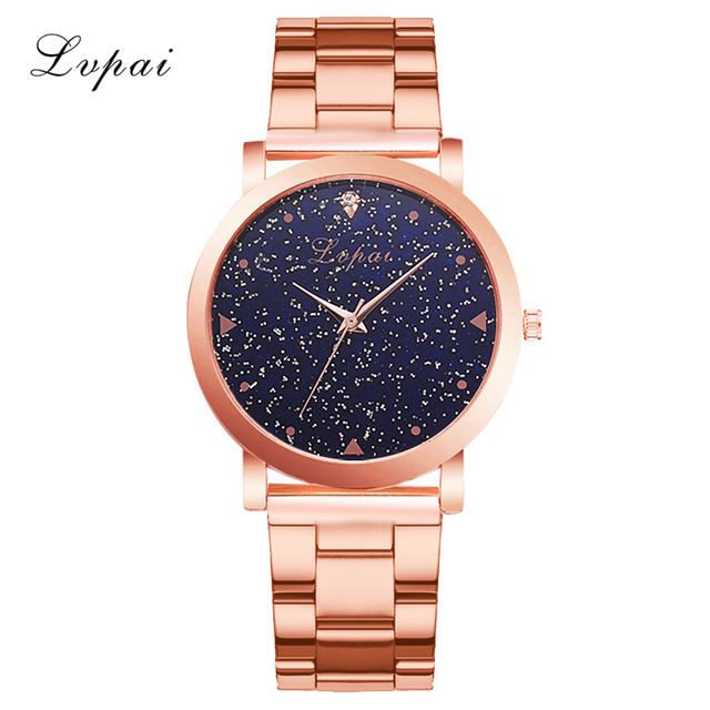 Women Dress Watches Rose Gold Stainless Steel Lvpai Brand Fashion Ladies Wristwatch Creative Quartz Clock Cheap Luxury Watches
