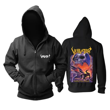 

Bloodhoof Violator rock band black new zipper hoodie Asian Size