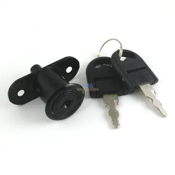 

5 Black Cabinet Showcase Desk Drawer Tool Box Cylinder Cam Lock with Keys