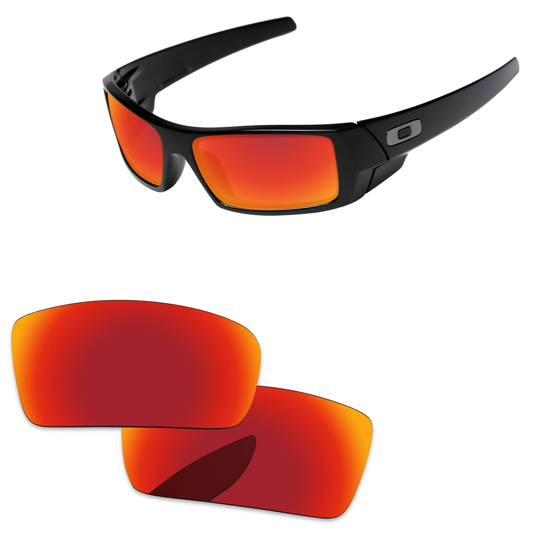 

Fire Red Mirror Polarized Replacement Lenses For Gascan Small Not for Gascan Sunglasses Frame 100% UVA & UVB Protection