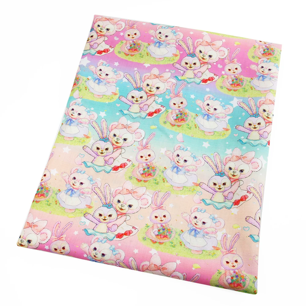 Давид аксессуары 50*145 см мультфильм полиэстер хлопок ткань для ткани детские постельные принадлежности домашний текстиль для шитья куклы Тильда 55503