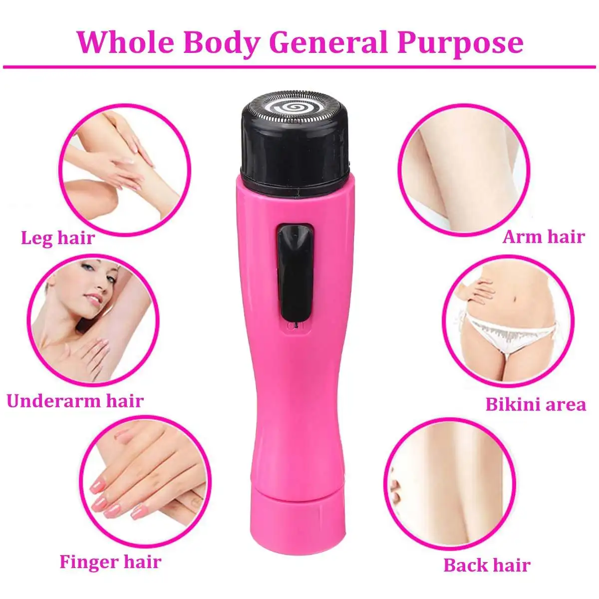 Mini Portable Electric Women Shaver Hair Remover Face Body Hair Removal Painless