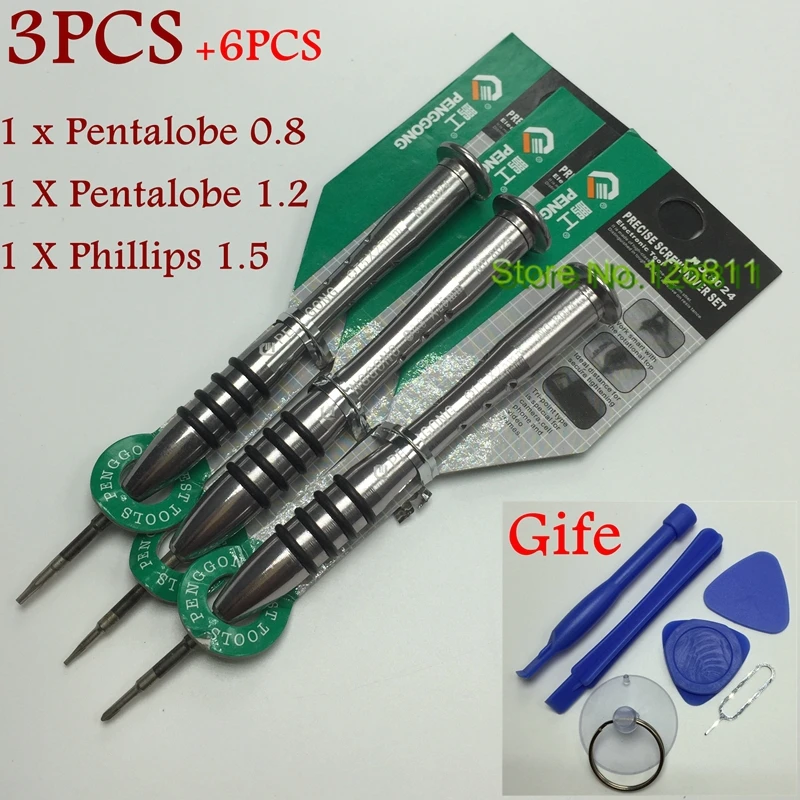 precision screwdriver set Phillips1.5 /pentalobe 0.8/1.2/+6PCS repair open tools set FOR Apple Apple Macbook Air Mobile Special precision screwdriver set Phillips1.5 /pentalobe 0.8/1.2/+6PCS repair open tools set FOR Apple Apple Macbook Air Mobile Special