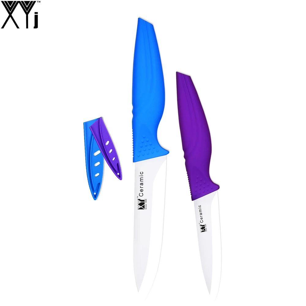 2 Pieces Ceramic Knives 4" Utility Knife 5" Slicing Knife XYJ Brand