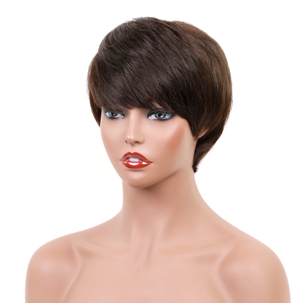 ELEMENT Synthetic Wig Pixie Cut Extra Short Straight Hairpiece With