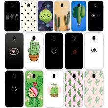 34SD мультфильм Зеленый Кактус Мягкие силиконовые ТПУ обложка чехол для телефона для samsung j3 j5 j7 16 17 j2 j4 премьер j6 плюс