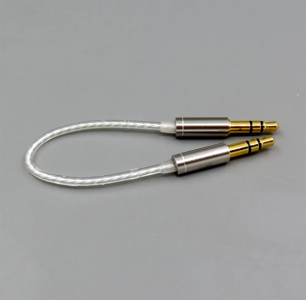 LN006059 0,15 см 1,2 м 2 м 3 м 3,5 мм чистая Серебряная пластина кабель для AMP Audio-Technica ATH-MSR7 sony MDR-1R z1000
