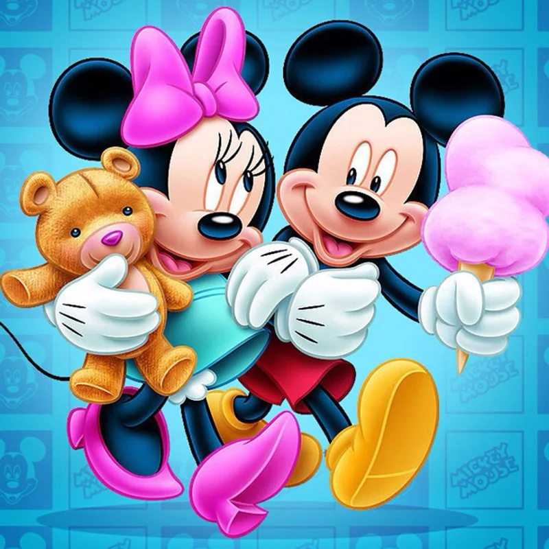 

New Diamond Mosaic Cross Stitch Kits Diamond Embroidery "Cartoon Mouse Couple" Diamond Painting Full Drill Home Decoration GT