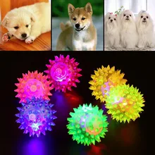 1 pcs Flashing Light High Bouncing Balls dog sound toy Novelty Luminous Elastic Ball Sensory Hedgehog Children toy Pets Toy S2
