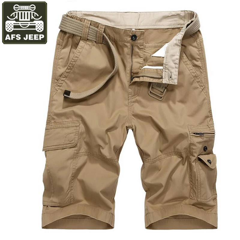 AFS JEEP Brand Cargo Shorts Men Denim Shorts Straight Fashion Bermudas ...