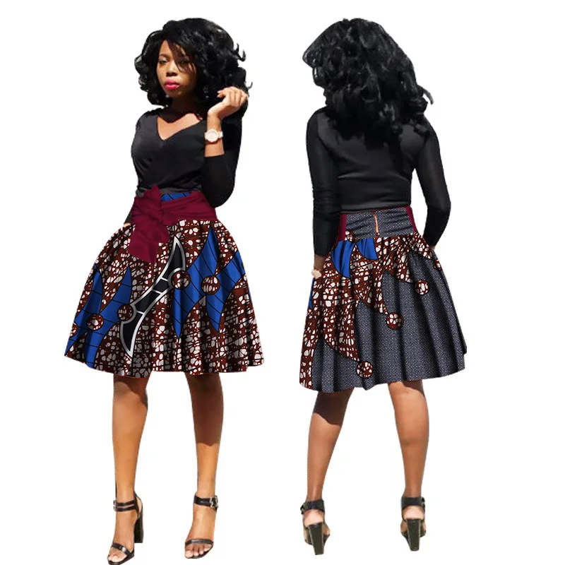 Одежда в африканском стиле, традиционная ограниченная распродажа, специальное предложение, женские короткие юбки с принтом, хлопковый пояс