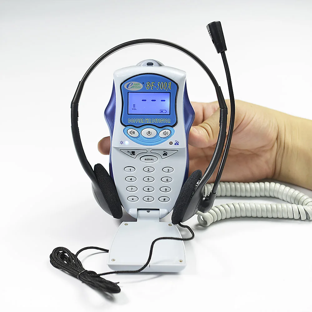 

Telephone fetal sound transmission Pocket Prenatal Fetal Doppler blue backlight LCD Built-in Speaker Home Use 2Mhz Probe