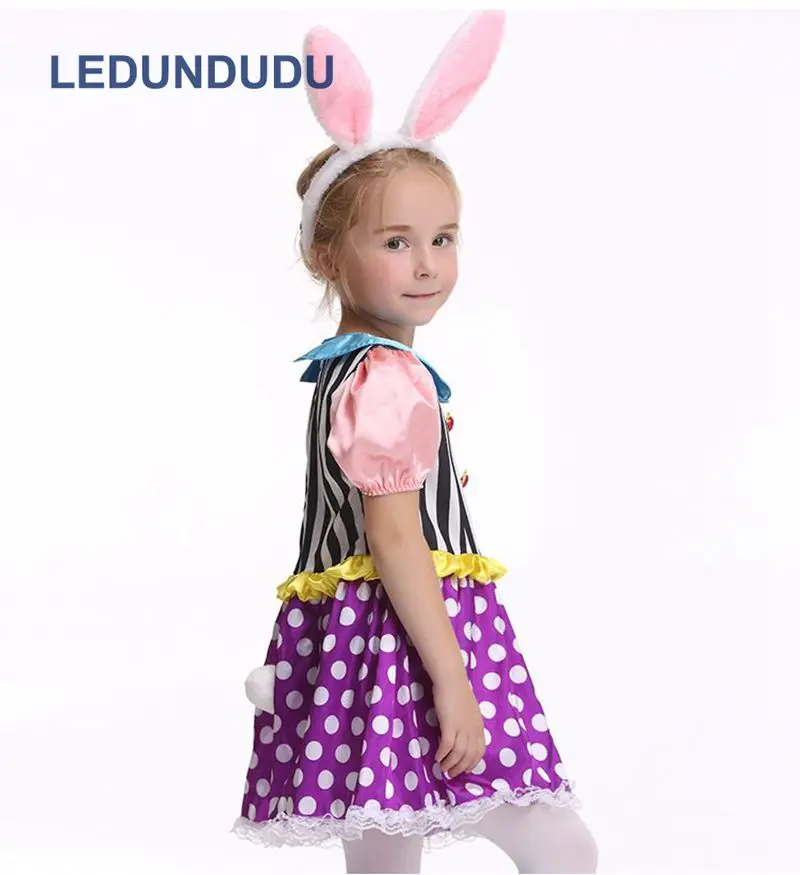 Bunny Girl Cosplay Costumes For Children Cute Rabbit Girl Dress Kids Halloween Party Fancy Suit  (3)
