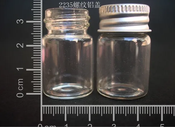 

10 pcs 6ml 22x35mm Small Clear Glass Bottle Vial Pendant With Aluminum Lid For Wedding Holiday Decoration Christmas Gifts