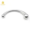 Casto Bird-Tapón de castidad Anal curvo de acero inoxidable, juguete sexual para hombres y mujeres, 316L, punto G, A258 ► Foto 2/5