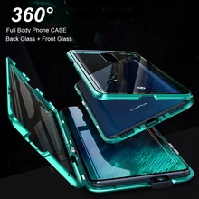 Full Body Cover Case For Oneplus 7 Pro Magnetic Case For One Plus 7 Pro Case Front+Back double-sided 9H Tempered Glass Case