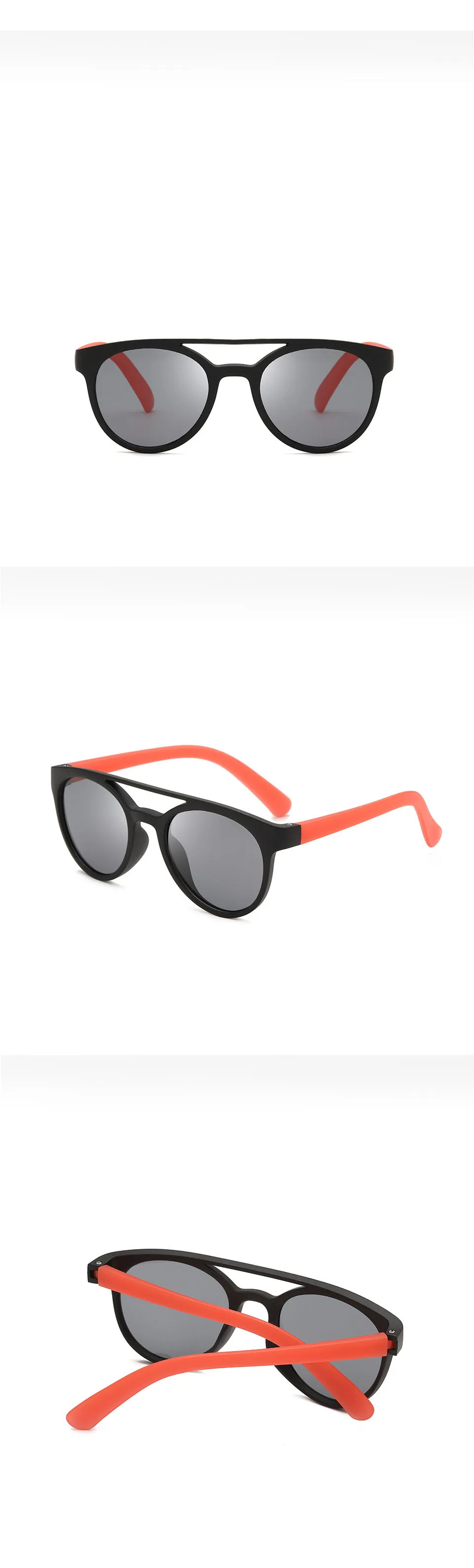 Стиль для мальчиков и девочек поляризованные солнцезащитные очки ретро UV400 Модные детские очки