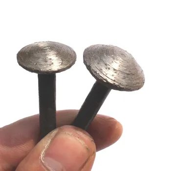 

10pcs diamond mounted 46 mesh 6mm handle sintered diamond grinding head oblate grinding disc for stone carving MT073