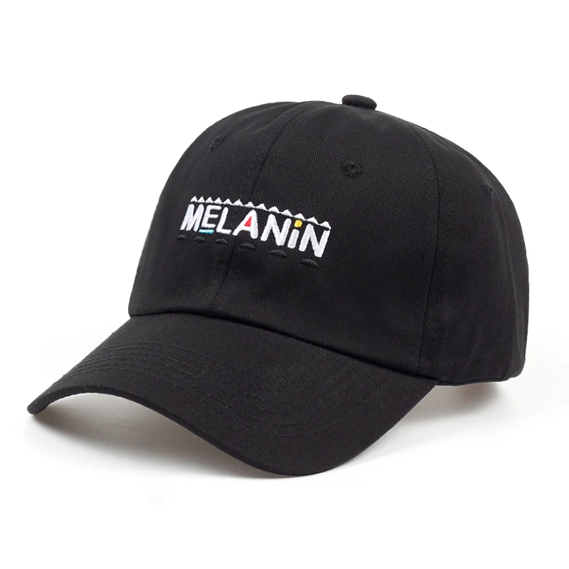 Новое поступление меланин с нашивкой в виде надписи "бейсболки женские Регулируемый задник кепки для мужчин модная мужская шляпа оптом, Кепка в стиле хип-хоп