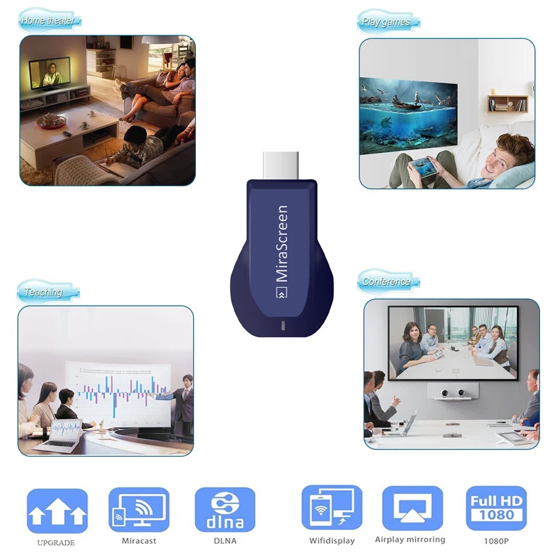 Беспроводной Wi Fi HDMI ключ Airplay к телевизору адаптер для iPad/iPhone X XS MAX XR 5 6 7 8 Plus Samsung S6 S7